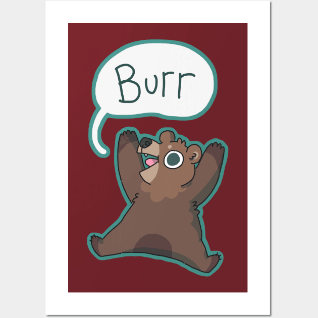 Burr Bear Wall Art by goccart